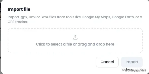 Performing bulk place imports using GPX or KML files