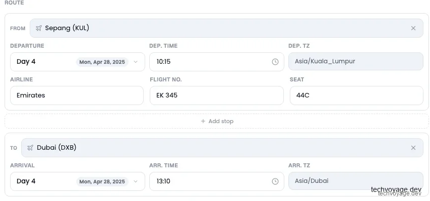 Reviewing structured booking details extracted by AI