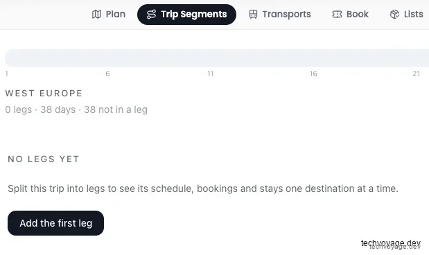 Breaking down a complex itinerary into travel segments