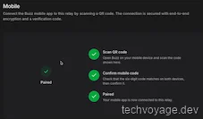 Generating secure pairing QR code in desktop client for Buzz mobile synchronization