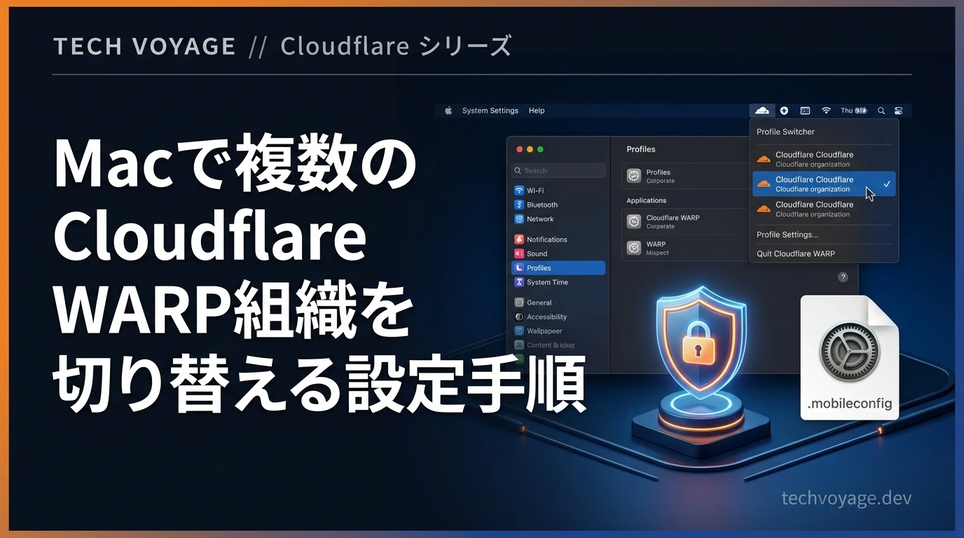 MacのMDM構成プロファイルを用いて複数のCloudflare WARP組織を切り替える設定手順ガイド