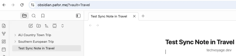 Creating a new markdown note via the Ignis web interface